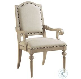 Malibu Ivory And Fawn Aidan Upholstered Arm Chair By Barclay Butera