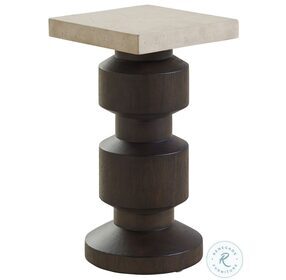 Malibu Cast Concrete And Rich Espresso Surfwood Calamigos Accent Table By Barclay Butera