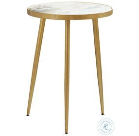 Acheson White And Gold Accent Table