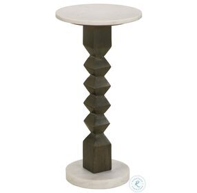 Colette White And Dark Gray Side Table