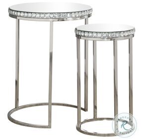 Addison Silver 2 Piece Nesting Tables
