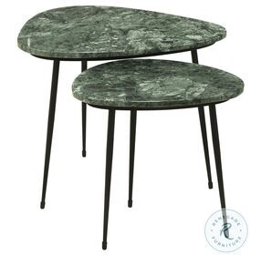 Tobias Green And Black 2 Piece Nesting Table