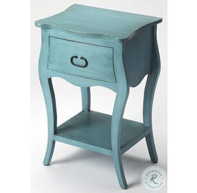 Rochelle Distressed Rustic Blue 1 Drawer Nightstand