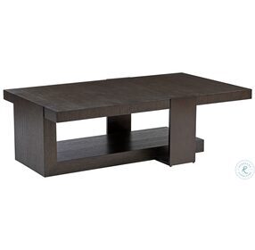 Park City Chestnut Brown And Burnished Bronze Quarry Rectangular Cocktail Table