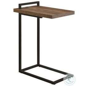 Maxwell Aged Walnut And Black Accent Table