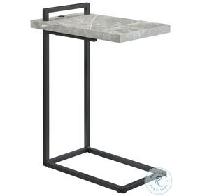 Maxwell Cement And Gunmetal Accent Table