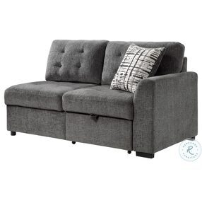 Lanning Gray RAF Loveseat With Pull Out Ottoman