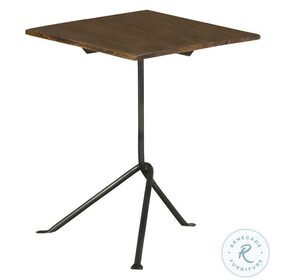 Heitor Dark Brown And Gunmetal Accent Table
