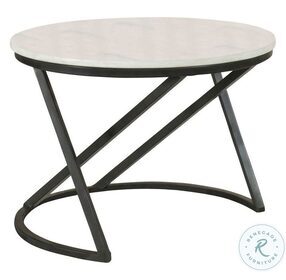 Miguel White And Black Accent Table