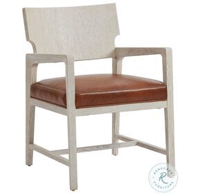 Carmel Tan Ridgewood Leather Dining Chair