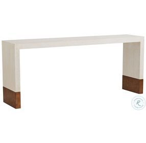 Carmel Winter White And Calais Brass Spindrift Console Table