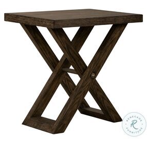 Crossroads Russet Brown Chairside Table