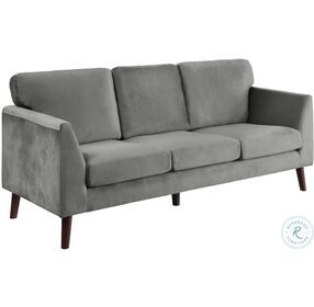 Tolley Gray Velvet Sofa