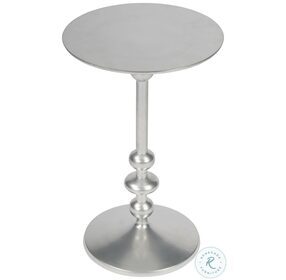 Zora Nickel Plated Pedestal End Table