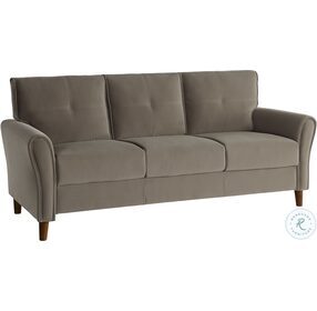 Dunleith Brown Velvet Sofa