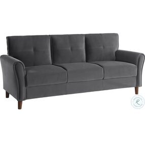 Dunleith Gray Velvet Sofa
