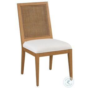 Laguna Linen White And Light Nutmeg Smithcliff Woven Side Chair by Barclay Butera