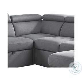 Berel Gray Corner Seat With Adjustable Headrests