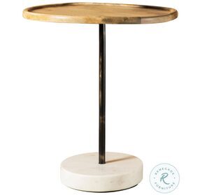 Ginevra Natural And White Accent Table