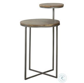 Yael Natural And Gunmetal Accent Table