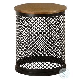 Aurora Natural And Black Accent Table