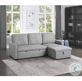 Brandolyn Gray 2 Piece RAF Reversible Sectional With Pull Out Bed