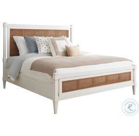 Laguna Linen White And Light Nutmeg King Strand Poster Bed by Barclay Butera
