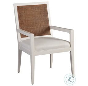 Laguna Linen White Smithcliff Woven Arm Chair by Barclay Butera