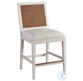 Laguna Linen White Cleo Counter Height Stool by Barclay Butera
