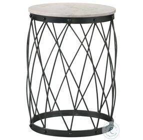 Tereza White And Black Accent Table