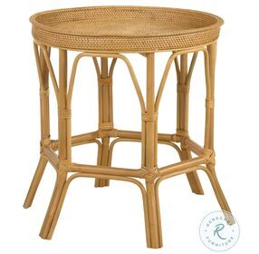 Antonio Natural Round Tray Top Accent Table