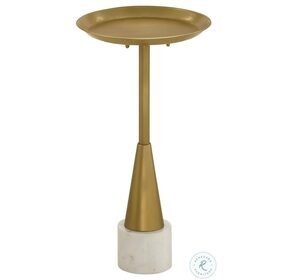 Alpine White And Gold Side Table