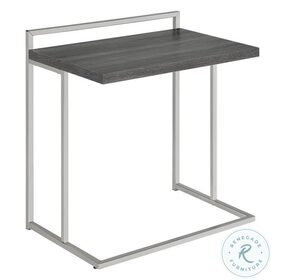 Dani Weathered Grey And Stain Nickel Snack Table