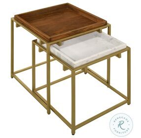 Bolden Gold 2 Piece Nesting Table