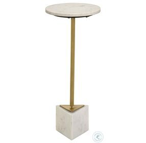 Fulcher White And Gold Side Table