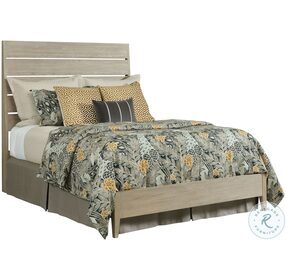 Symmetry Sand Incline Oak Queen Panel Bed With Low Footboard