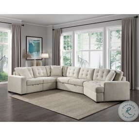 Logansport Beige Sectional With Pull Out Bed