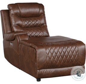Putnam Brown Power LAF Reclining Chaise With USB Ports