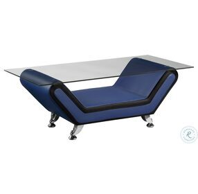 Matteo Blue And Black Cocktail Table