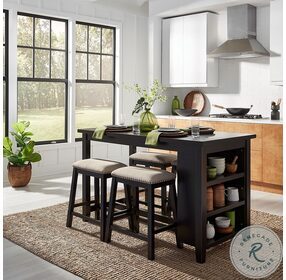 Brook Creek Brown And Beige 5 Piece Counter Height Dining Set