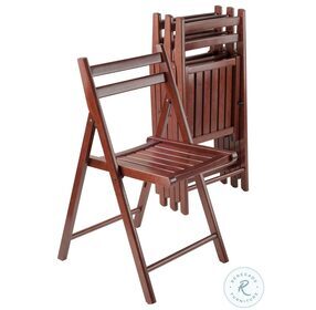 Robin Walnut Folding Chair Set of 4