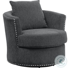 Morelia Charcoal Swivel Chair