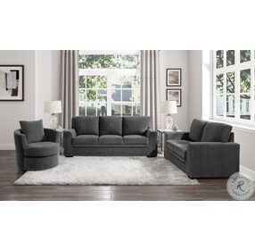 Morelia Charcoal Living Room Set