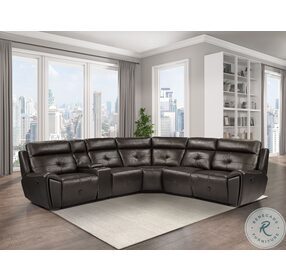 Avenue Dark Brown Reclining Sectional
