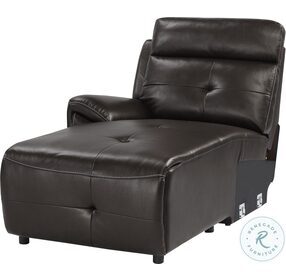 Avenue Dark Brown Push Back Recliner LAF Chaise