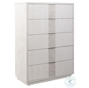 Mirage Wire Brushed White 5 Drawer Chest