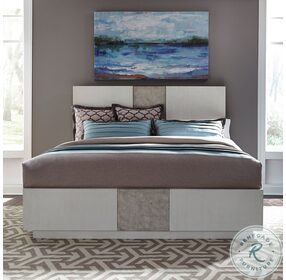 Mirage Wire Brushed White King Panel Bed