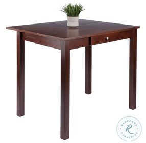Perrone Walnut Drop Leaf Counter Height Dining Table