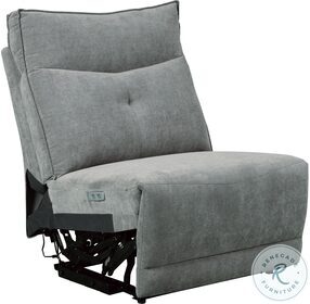 Tesoro Dark Gray Power Armless Reclining Chair