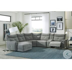 Tesoro Dark Gray 6 Piece Modular Reclining Sectional with LAF Chaise